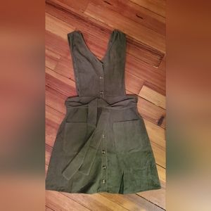 Shein corduroy button down romper dress